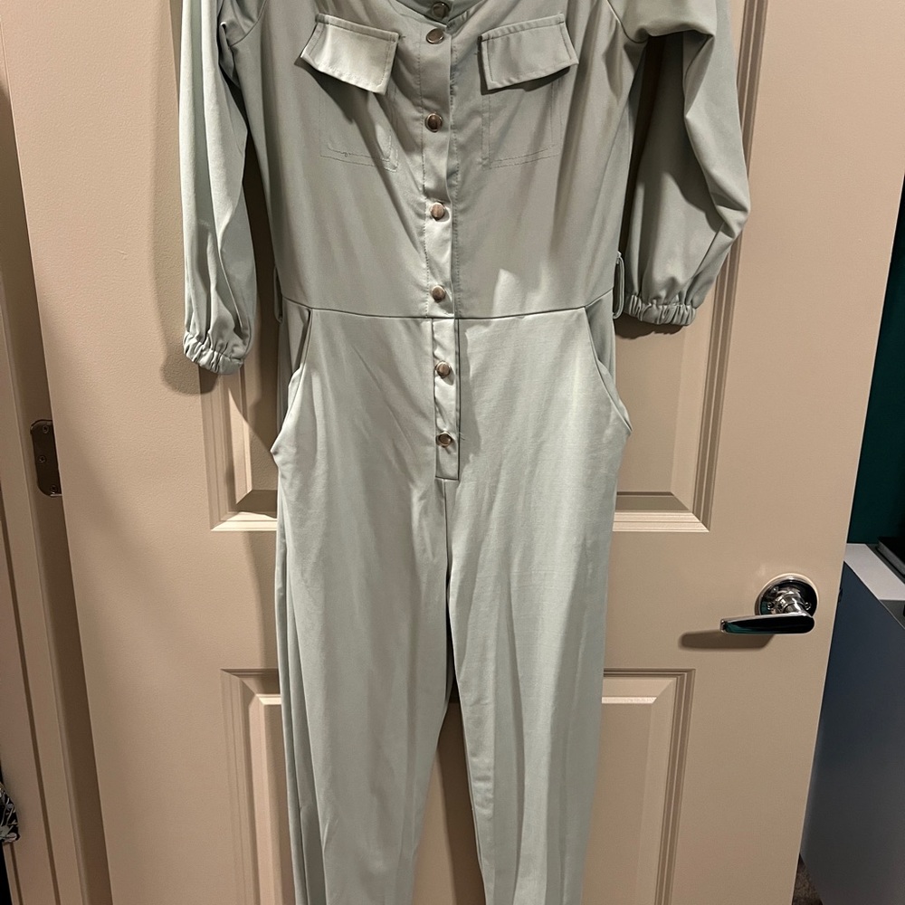 Stylish Sage Green Jumpsuit